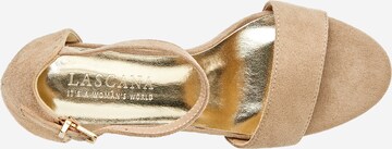 LASCANA Sandaler med rem i beige