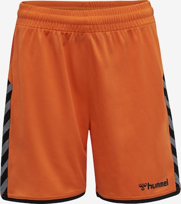 Hummel Regular Workout Pants in Orange: front