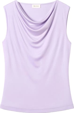 Top 'Seidenjersey Ärmelloses Top mit Wasserfallausschnitt' di Lilysilk in lilla: frontale
