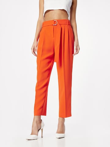 Regular Pantalon à pince 'Tapiah' BOSS Black en orange : devant