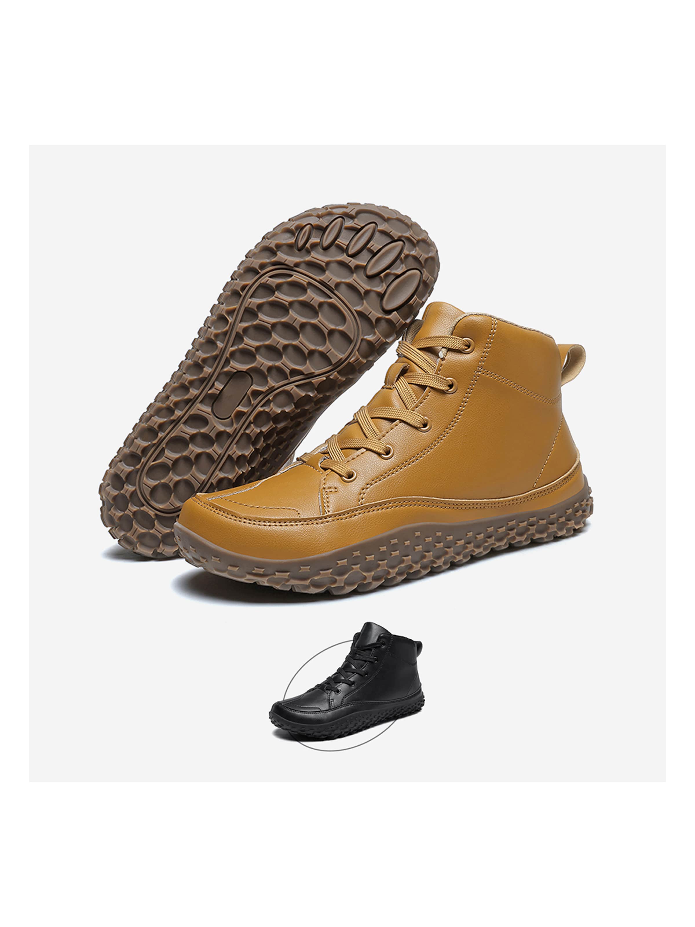 DOTALES Schnürstiefel 'DOTALES - Haven Barfußschuhe'‌‌‌‌ in Braun: Vorderseite