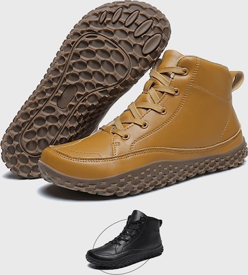 DOTALES Schnürstiefel 'DOTALES - Haven Barfußschuhe' in Braun: Vorderseite