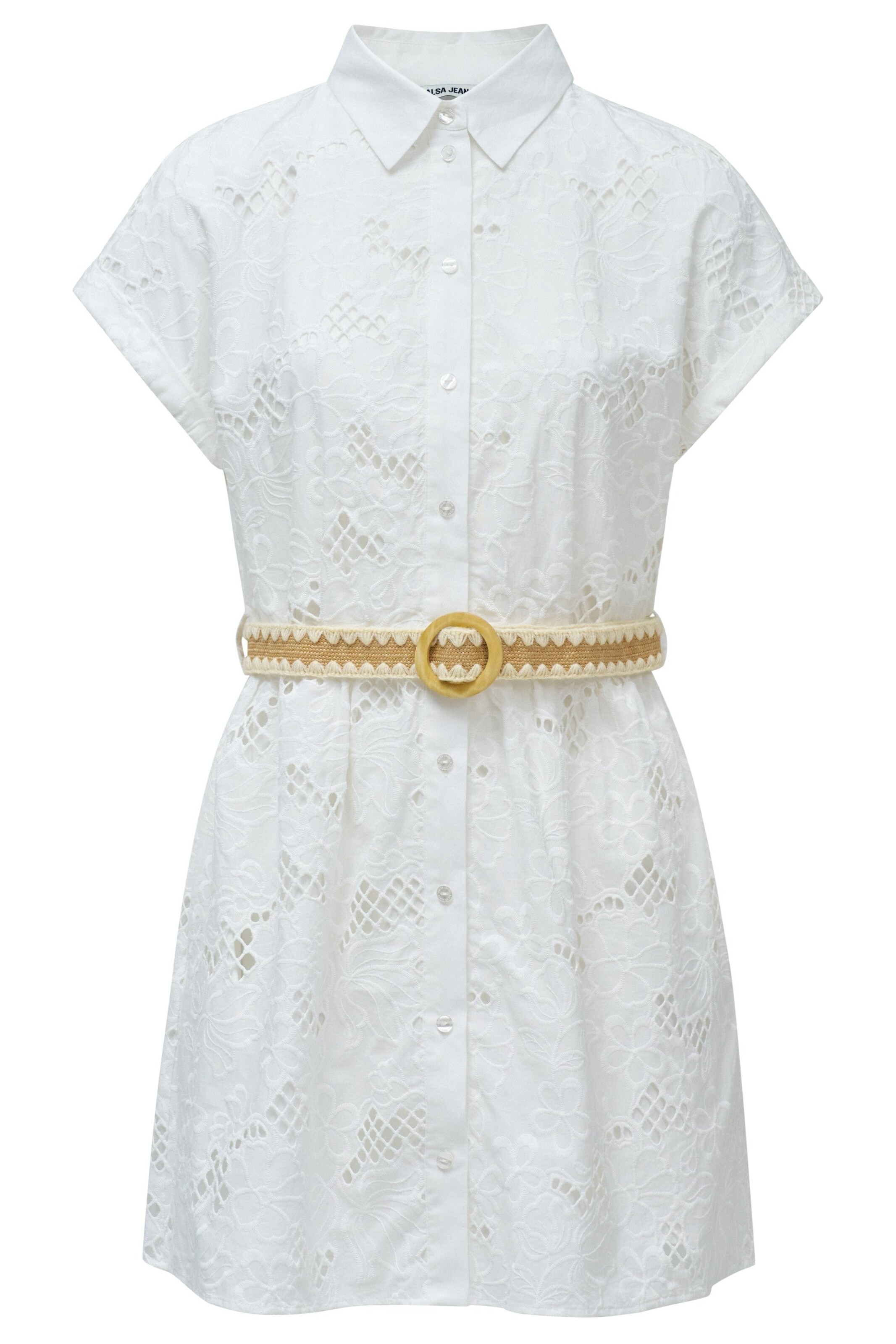 Salsa Jeans Dress in White: front