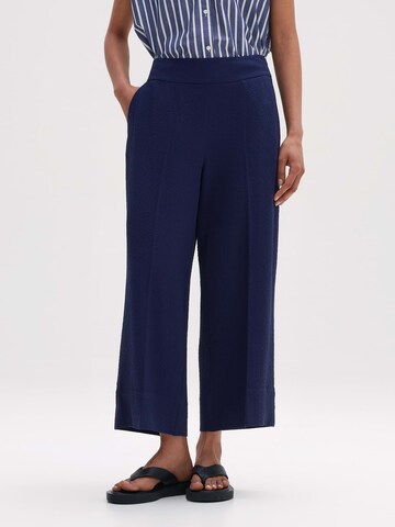 OPUS Wide leg Trousers with creases 'Misha' in Blue: front