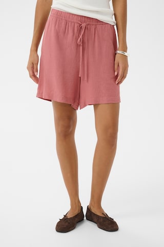 Loosefit Pantalon 'SLAria' SOAKED IN LUXURY en rose : devant