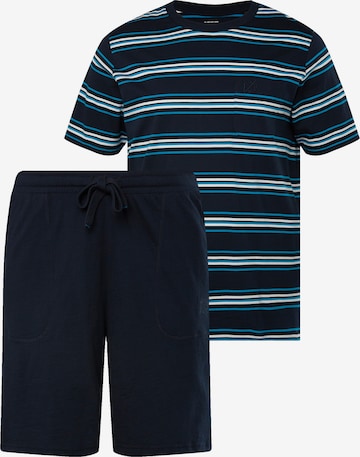 JP1880 Short Pajamas in Blue: front