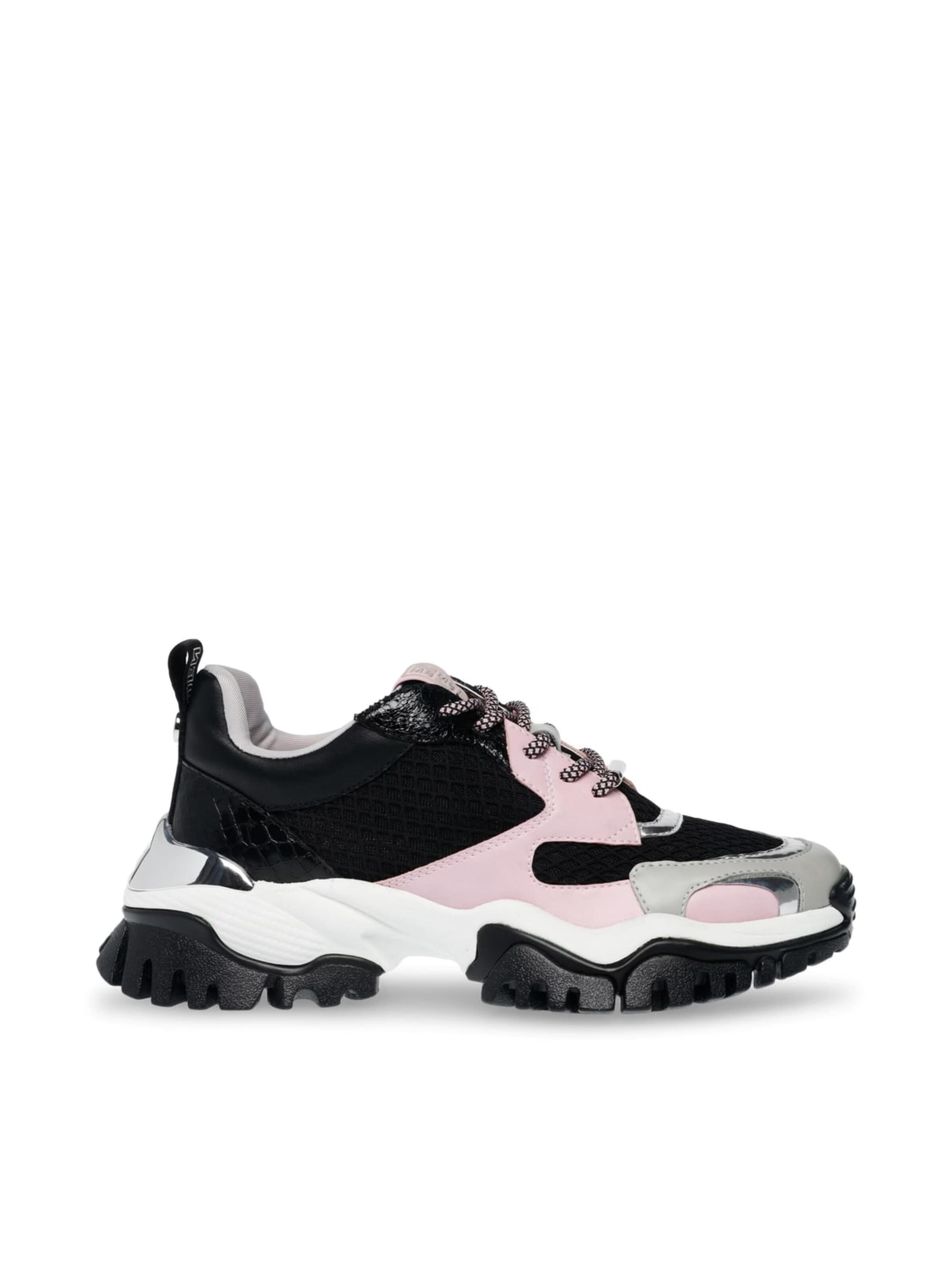 STEVE MADDEN Buty sportowe sznurowane 'Womens Trilling Pink / Blk Lace-Up Low-Profile Shoes' w kolorze różowy: przód
