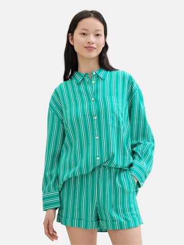 TOM TAILOR DENIM Bluse in Grün: Vorderseite