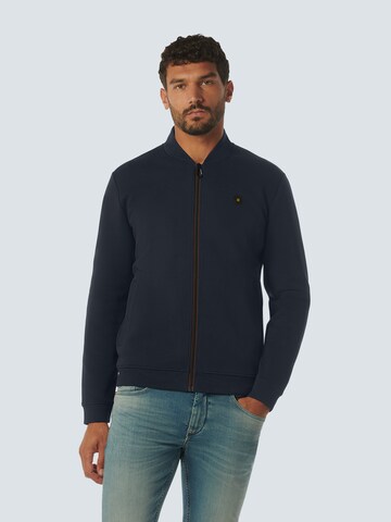 No Excess Zip-Up Hoodie in Blue: front