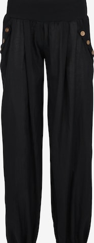 malito more than fashion Harem Pants in Black: front