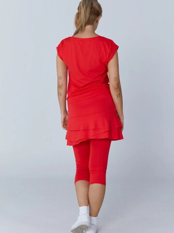 SPORTKIND Funktionsshirt 'Loose Fit V-Neck'‌‌‌ in Rot