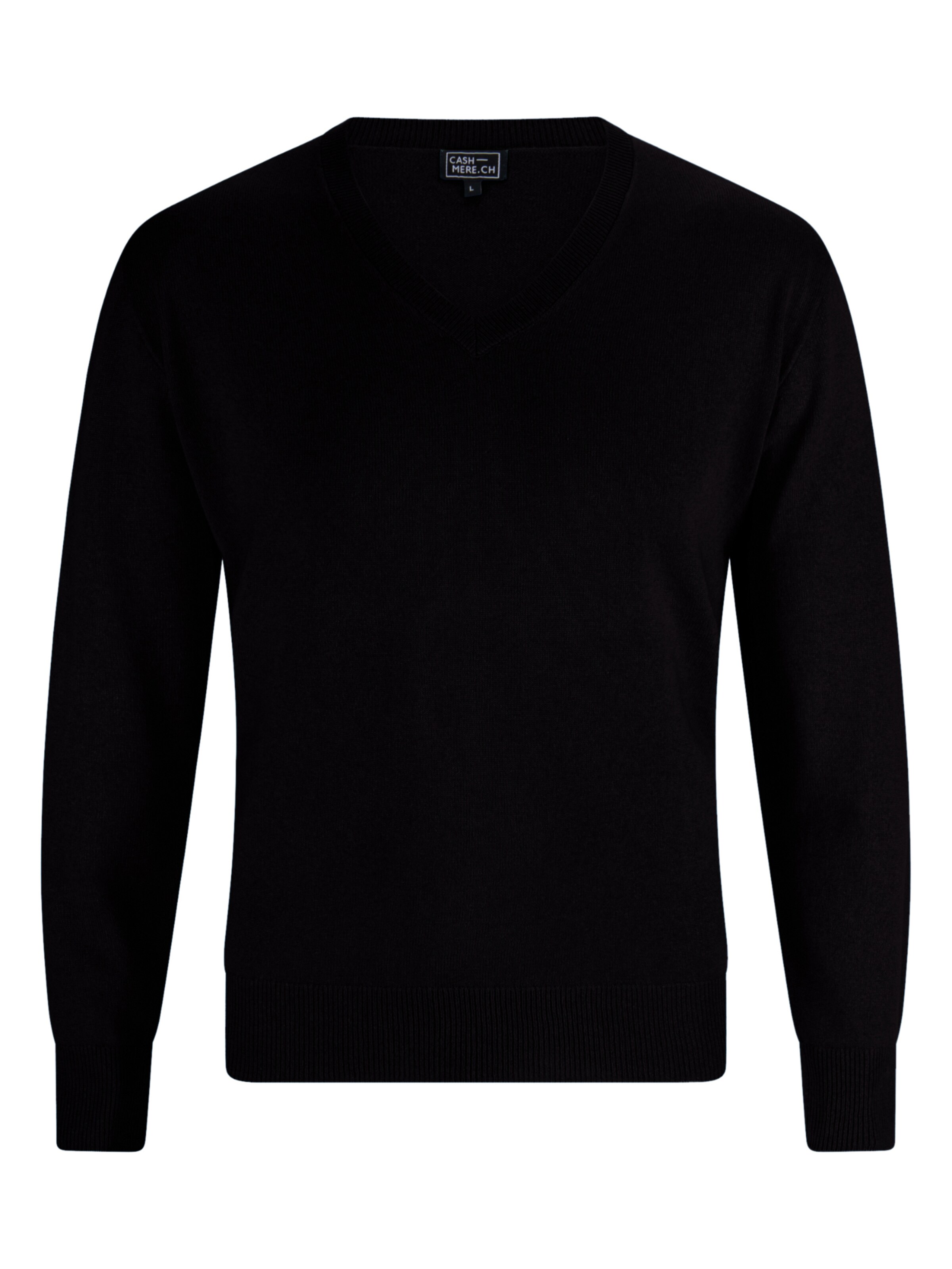 Pull-over CASH-MERE.CH en noir : devant
