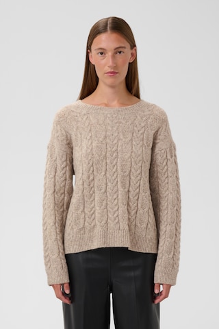 Pull-over 'Dalia' SOAKED IN LUXURY en marron : devant