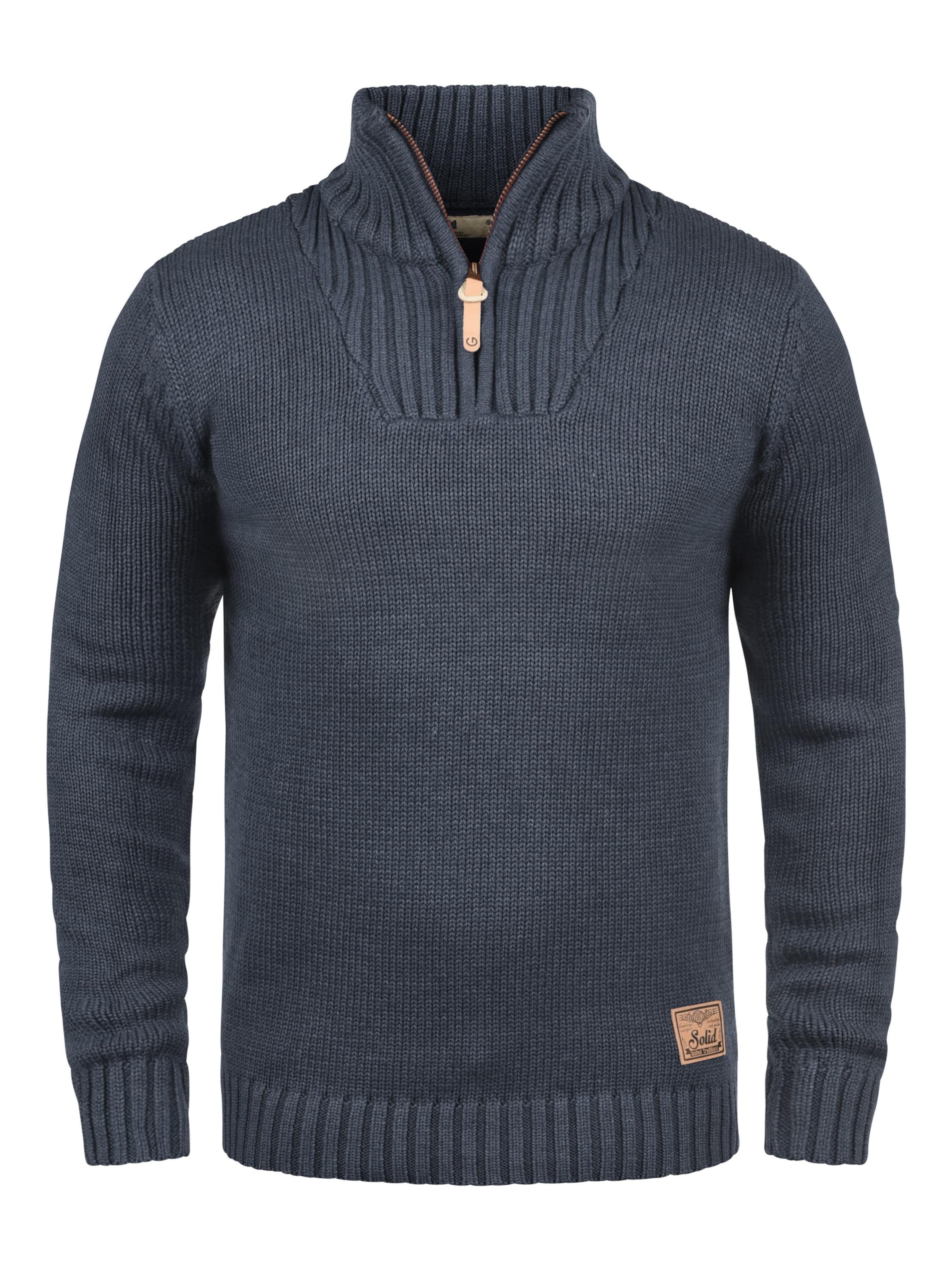 !Solid Strickpullover 'Petro' in Blau: Vorderseite