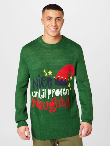 Only & Sons - Pullover 'XMAS' em verde: frente