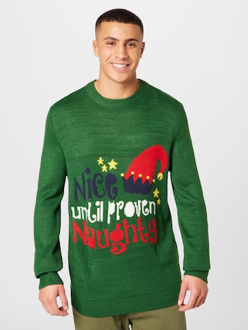 Pullover 'XMAS' di Only & Sons in verde: frontale
