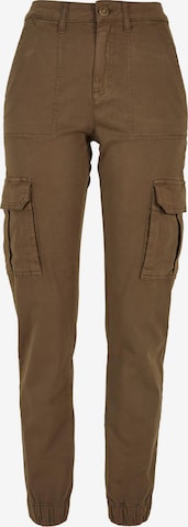 Effilé Pantalon cargo Urban Classics en vert : devant