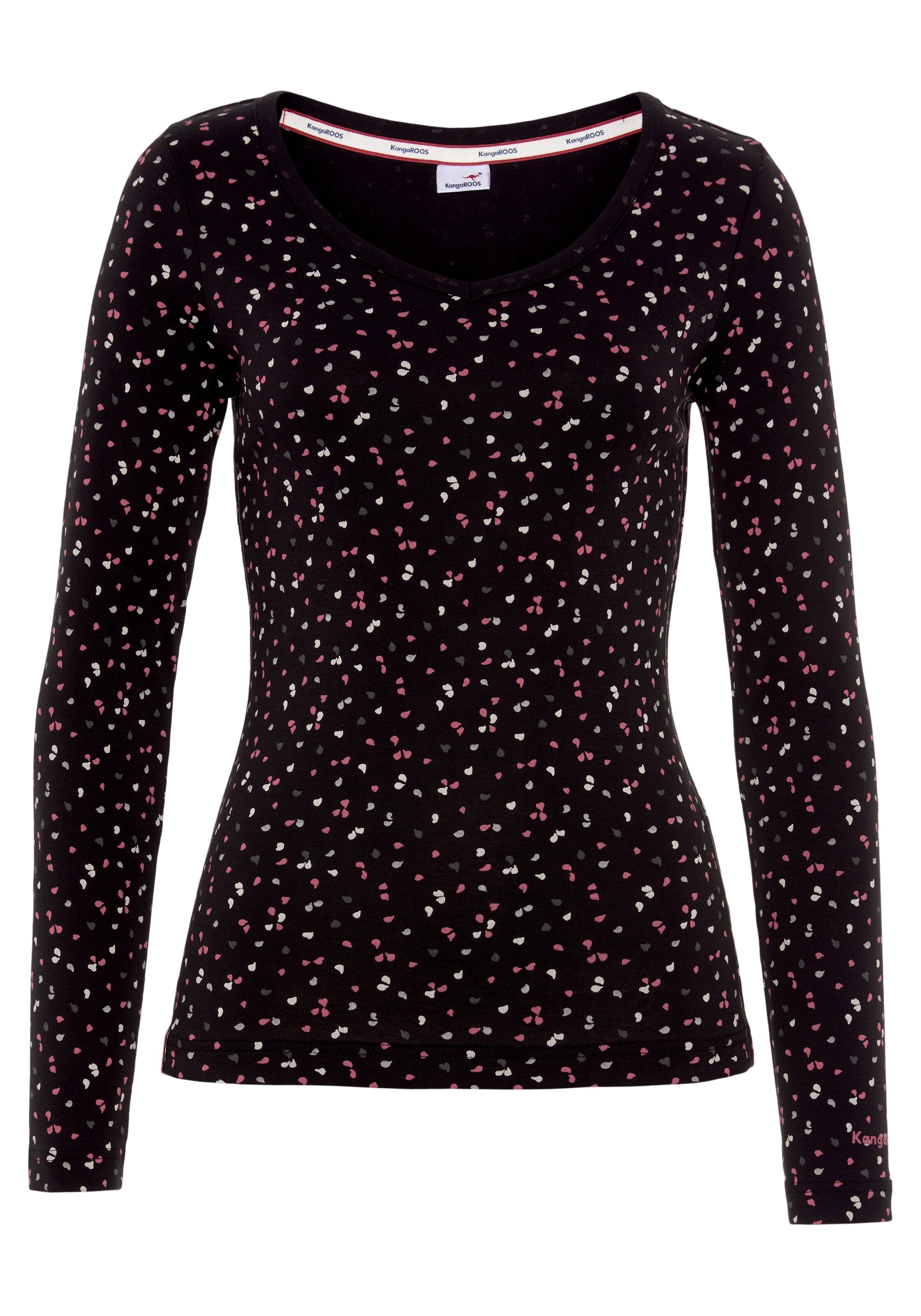 KangaROOS Shirt in Schwarz: Vorderseite