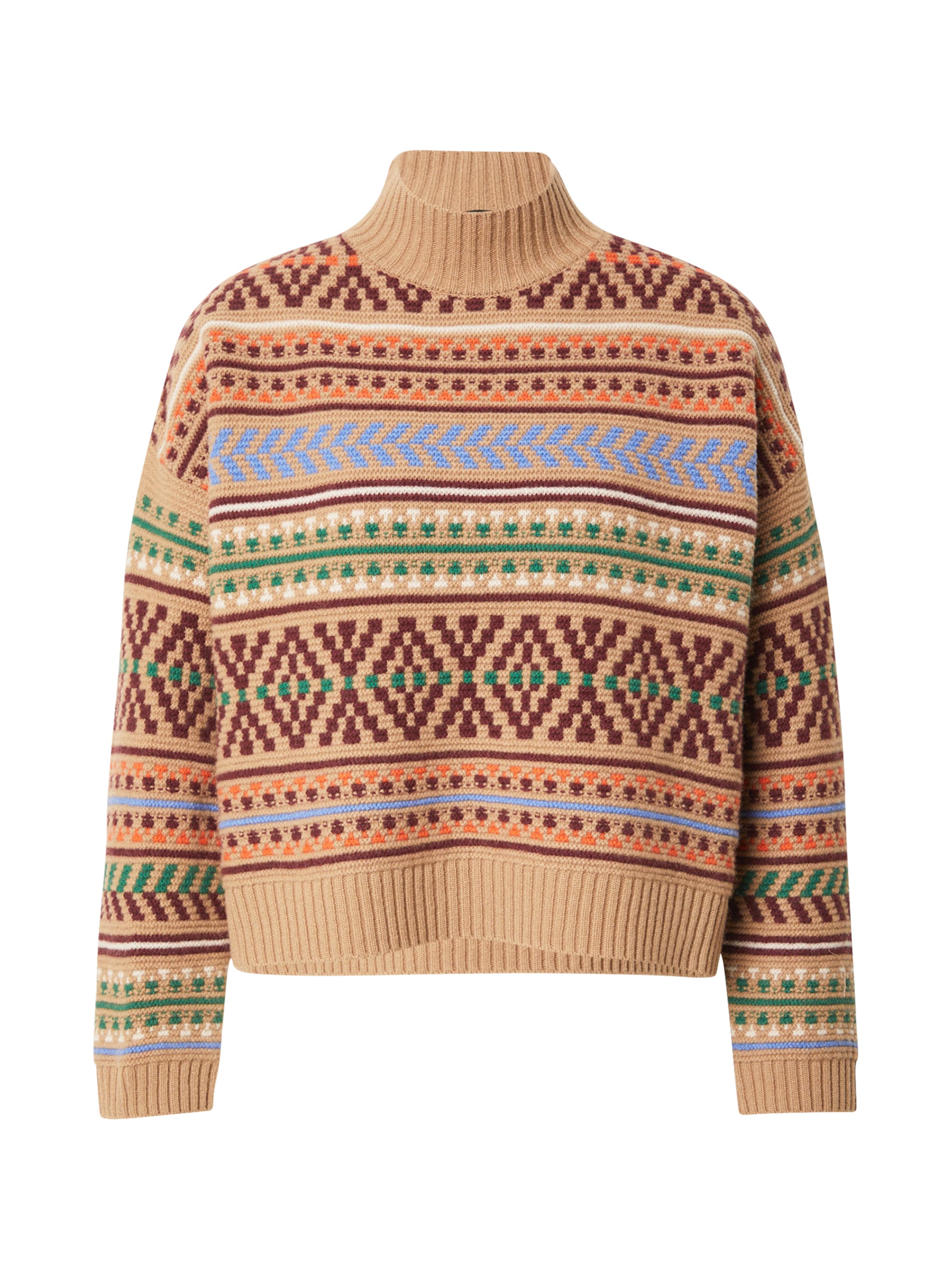 Megztinis 'FESTOSO' iš Weekend Max Mara, spalva – tamsi smėlio / azuro spalva / nendrių spalva / oranžinė, Prekių apžvalga