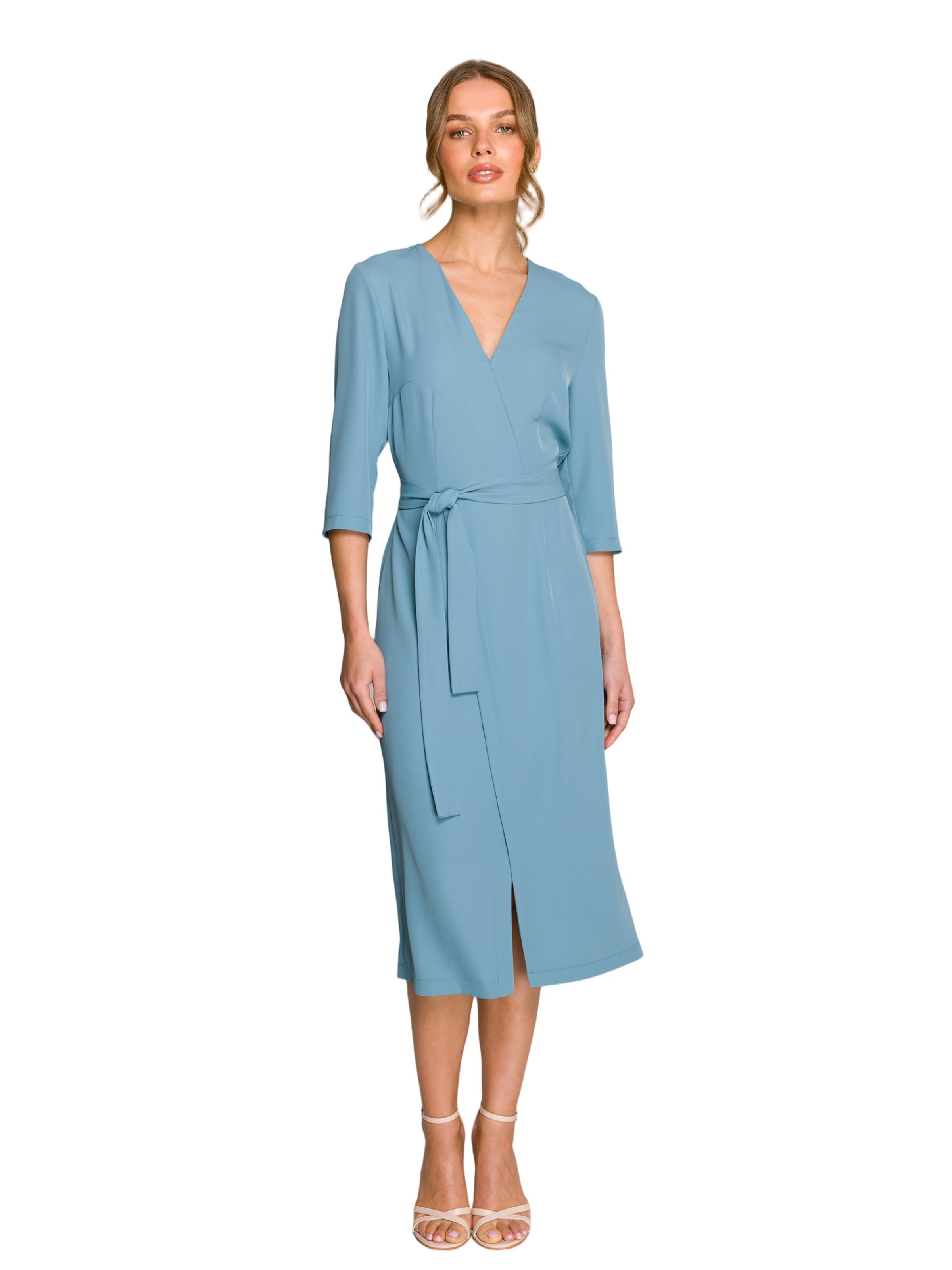 Rochie 'Sukienka z kopertowym motywem' de la Stylove pe albastru