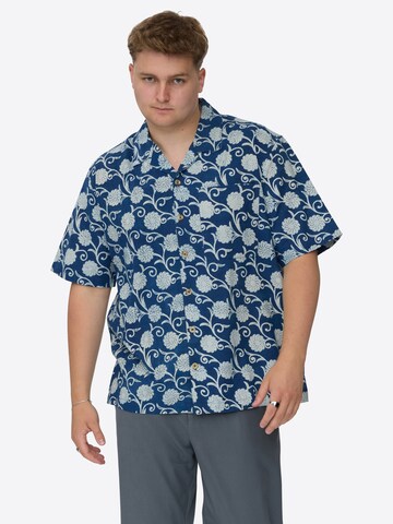 Dxnmxrk Shirt 'DXFester' in Blauw: voorkant