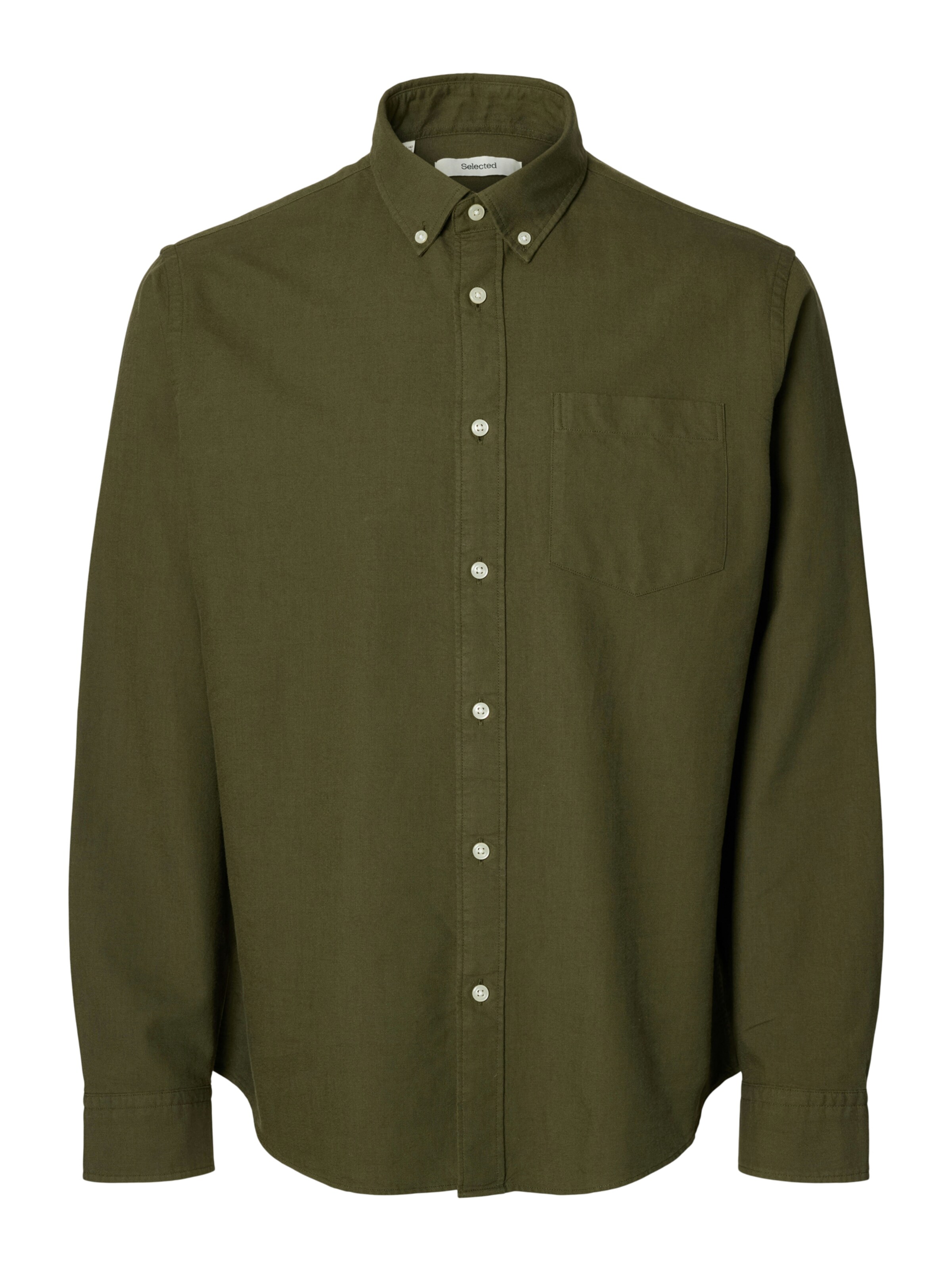 SELECTED Regular Fit Hend 'Rick' in Grün: Vorderseite