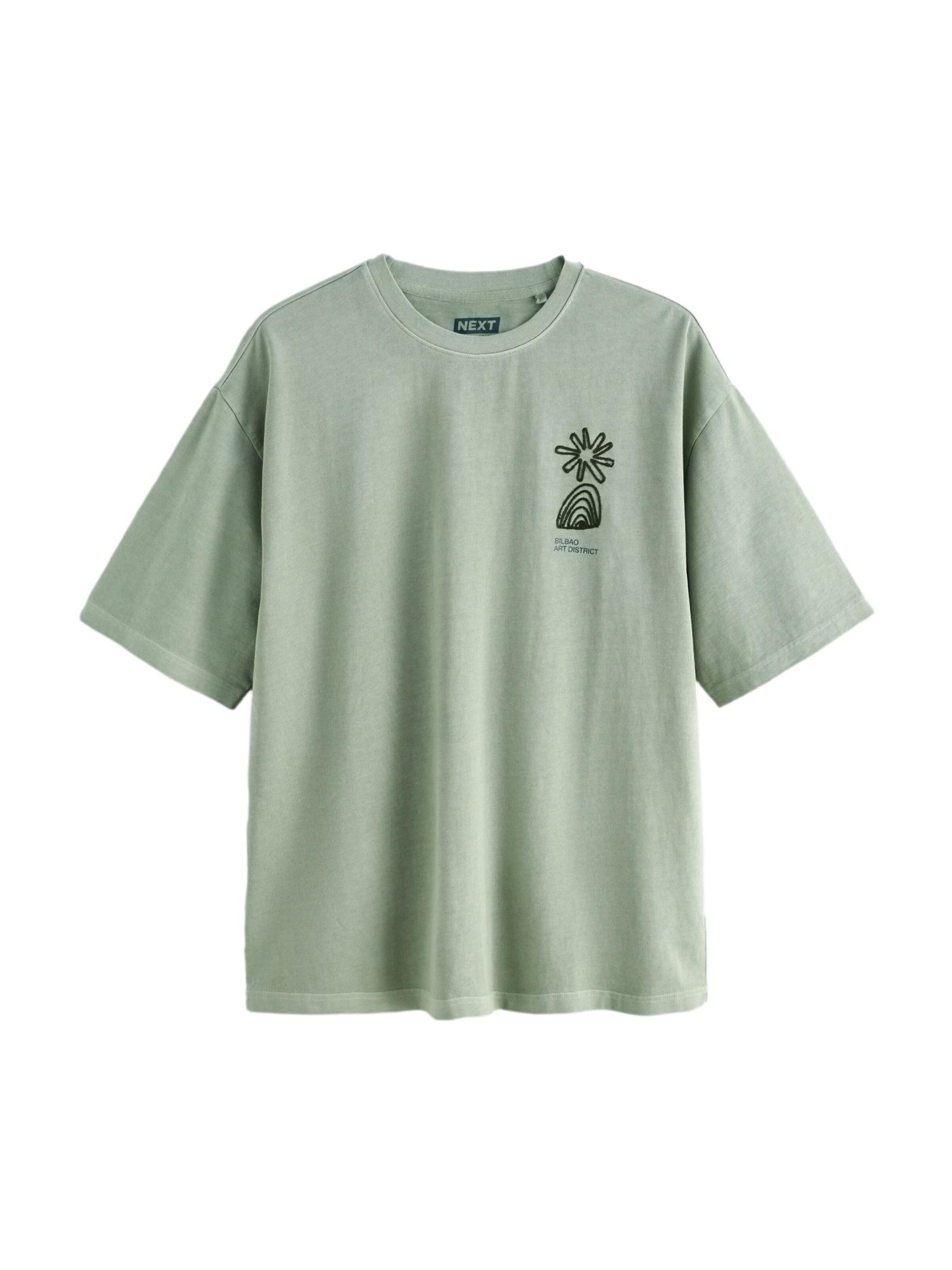 Next T-Shirt in Grün: Vorderseite