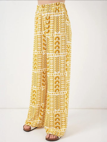Bigdart Wide leg Broek in Geel