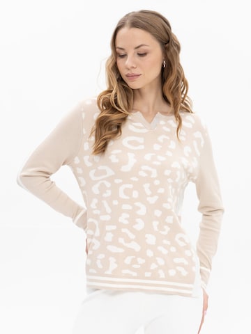 Passioni Pullover in Beige: Vorderseite