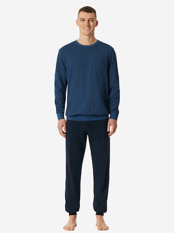 SCHIESSER Pyjama lang 'Comfort Essentials' in Blau