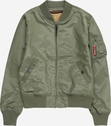 ALPHA INDUSTRIES Přechodná bunda – zelená: přední strana