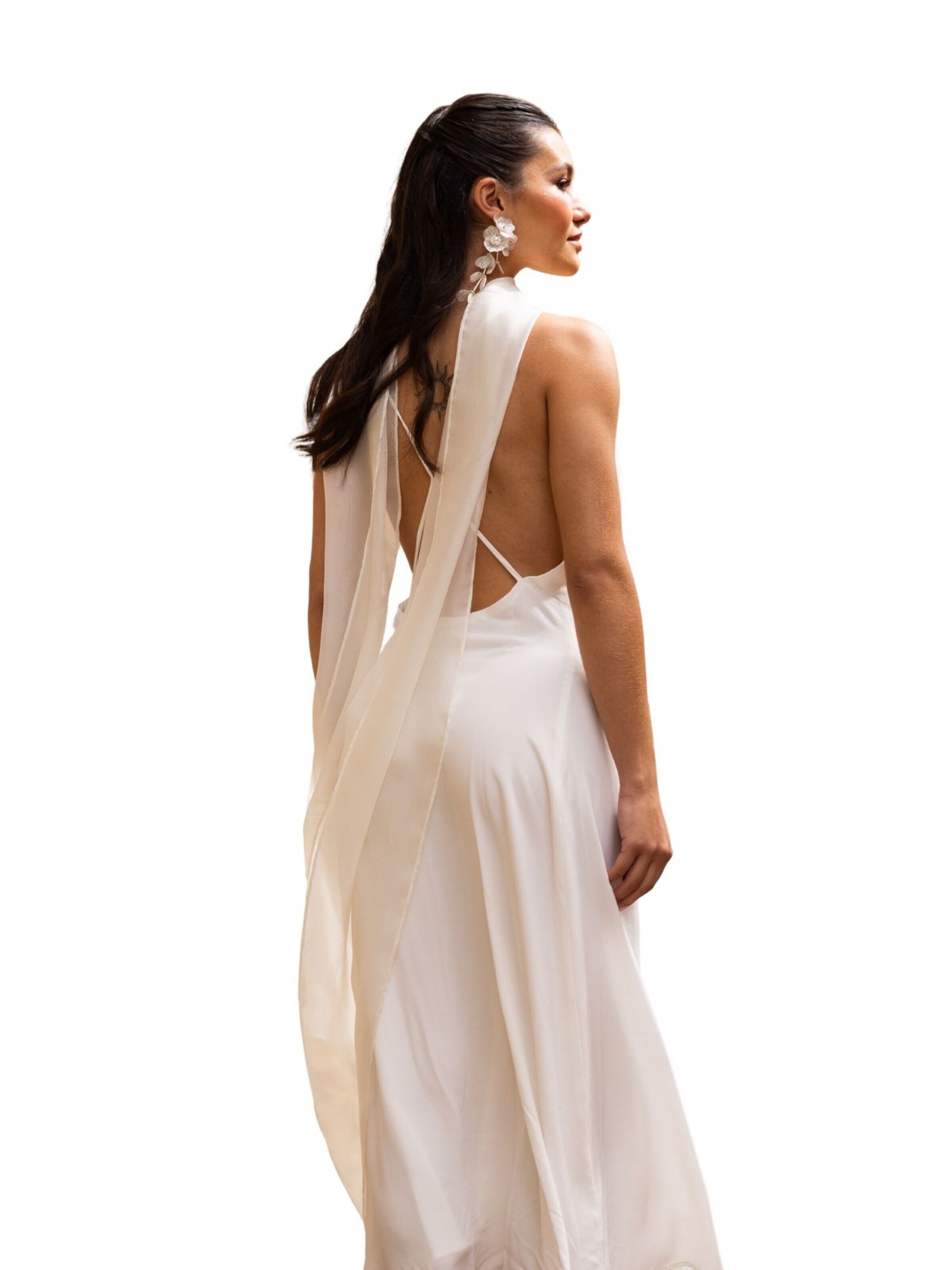Abito da cocktail 'Jaffna Dress' di Nisia PartyWear in bianco