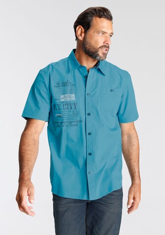 Man's World Regular Fit Hemd in Blau