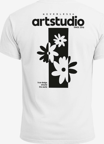Neverless Shirt 'Artstudio Flowers' in White: front