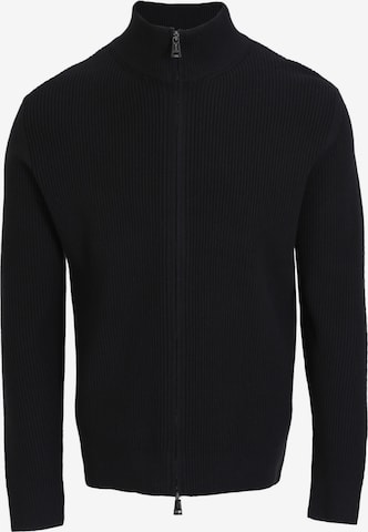 Lufian Strickjacke Road in Schwarz: Vorderseite