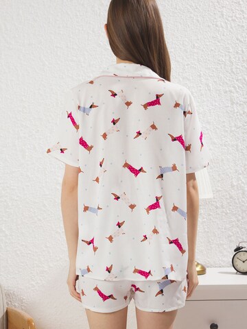 Trendyol Short Pajama Set in White