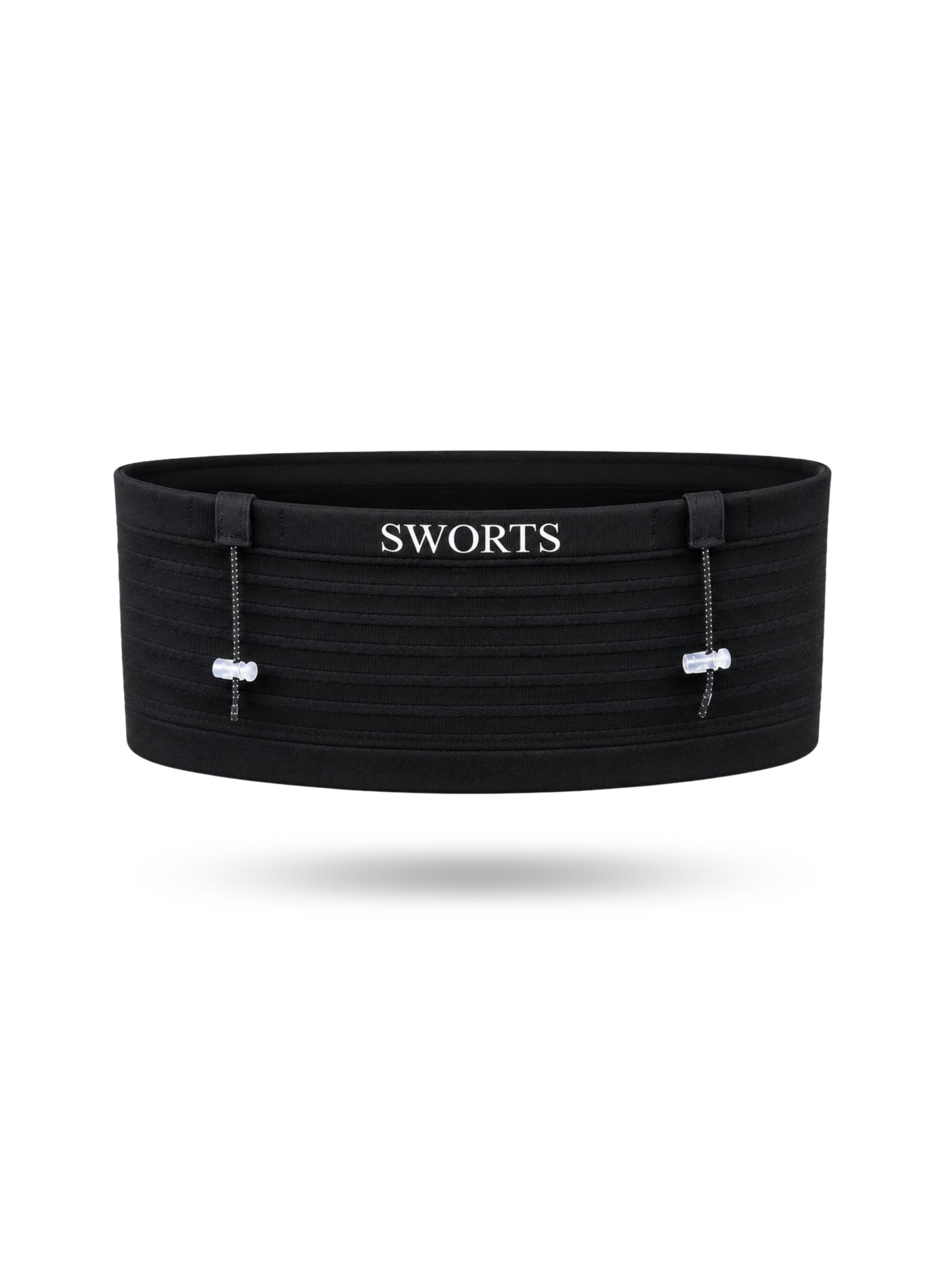 SWORTS Sports Belt 'Tube Run' in Black: front