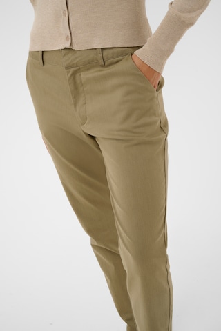 Kaffe Slim fit Chino trousers 'KAlea' in Green