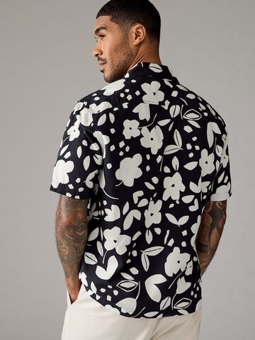 Next Regular fit Button Up Shirt in Black
