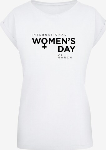 Merchcode T-Shirt 'WD - International Women's Day 2' in Weiß: predná strana