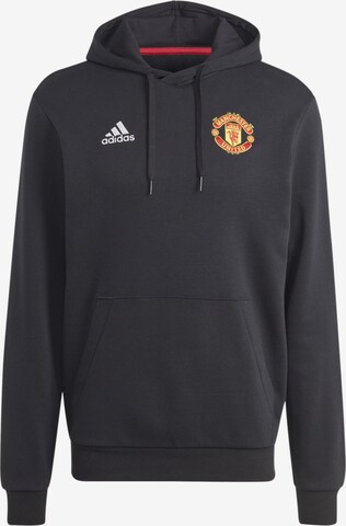 ADIDAS PERFORMANCE Athletic Sweatshirt 'Manchester United DNA' in Black: front