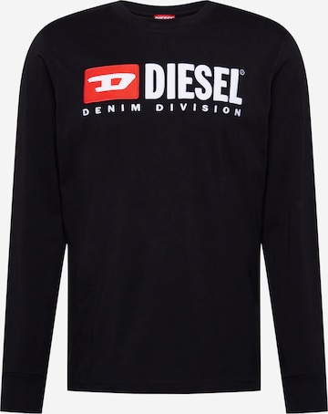 DIESEL Shirt 'JUST' in Zwart: voorkant