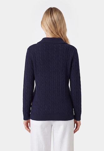 usha WHITE LABEL - Casaco de malha 'Minimalistic' em azul