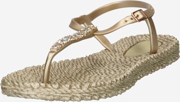 ILSE JACOBSEN T-Bar Sandals in Beige: front