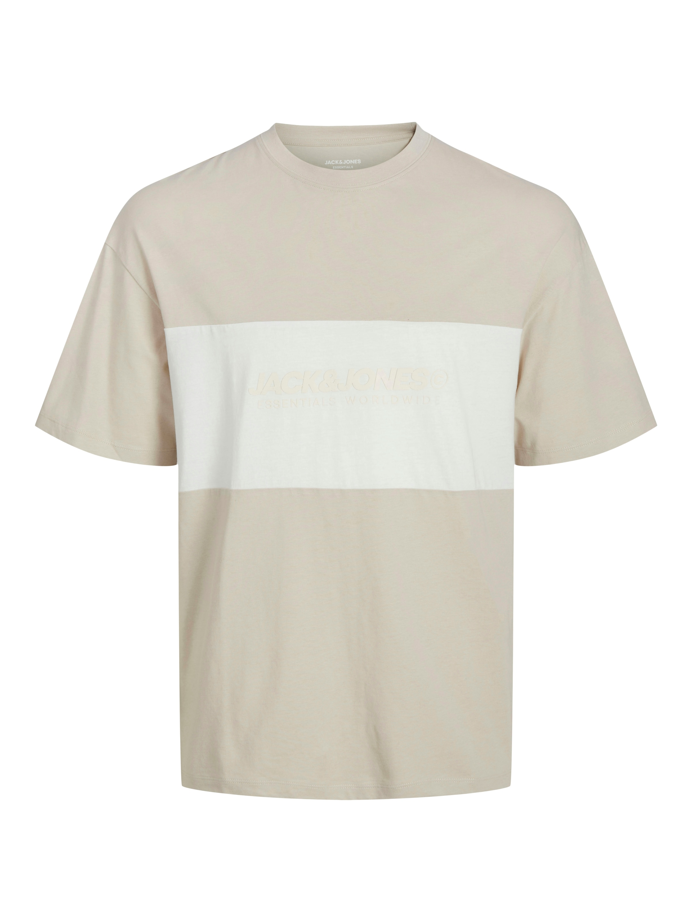 Jack & Jones Plus T-Shirt 'JJELEGACY' in Beige: Vorderseite
