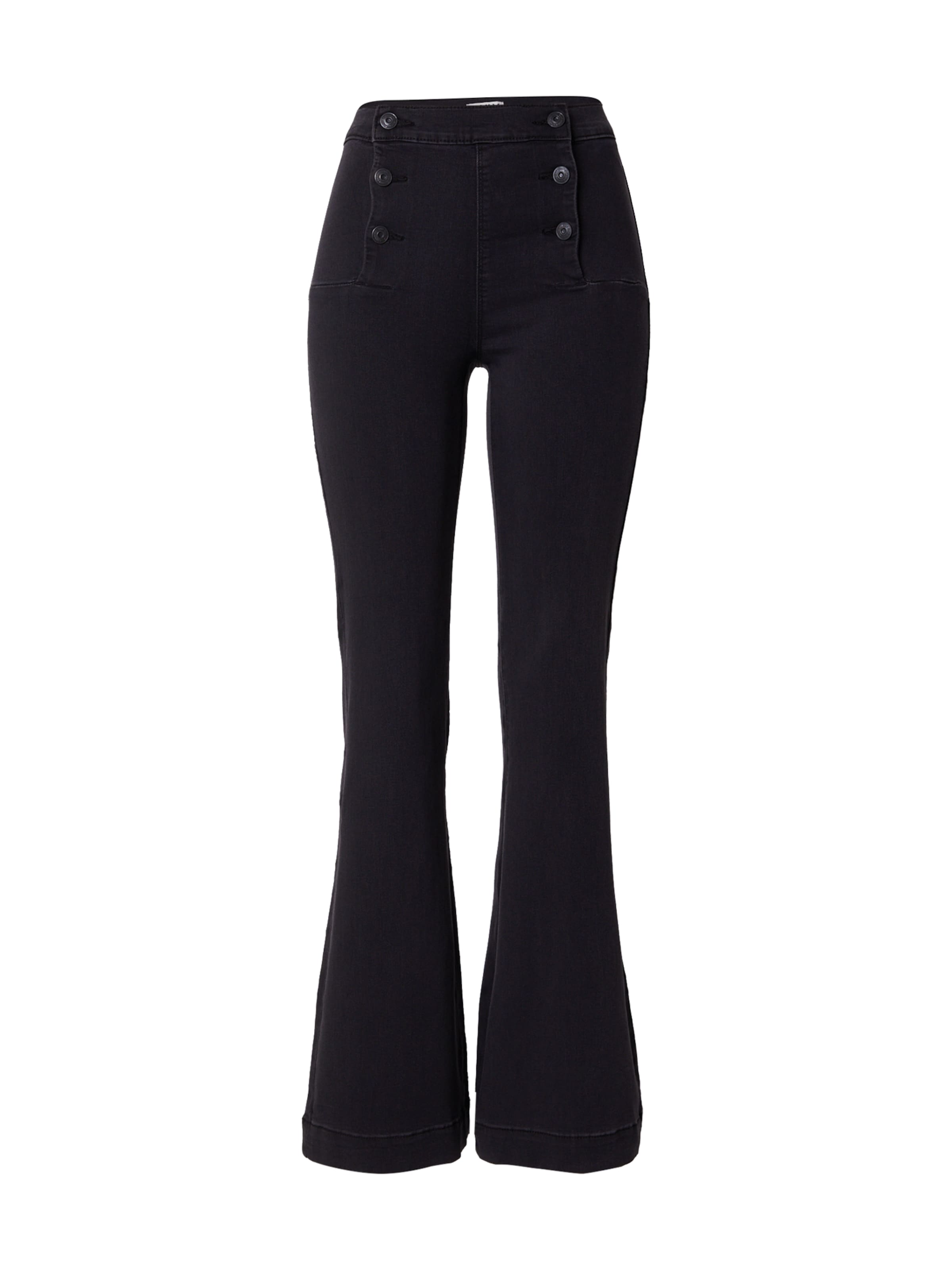 ONLY Flared Τζιν 'ONLRAIN' σε μαύρο: μπροστά