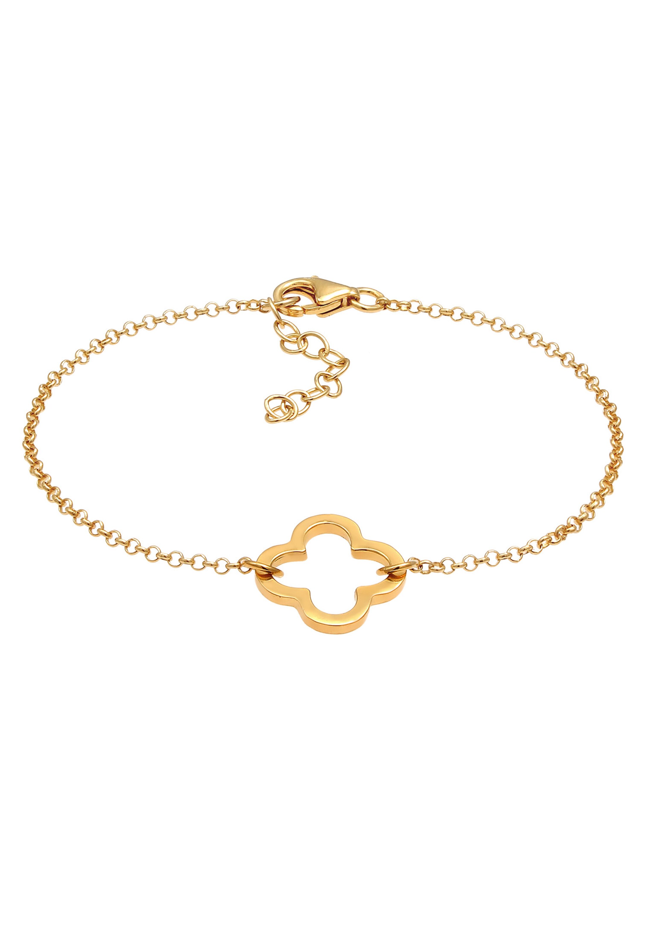ELLI Armband Kleeblatt in Gold: Vorderseite