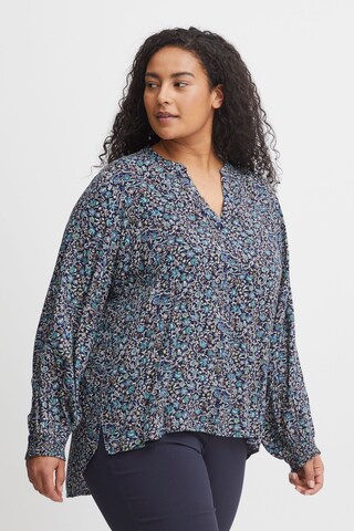 Fransa - Blusa 'SILJA' em azul: frente