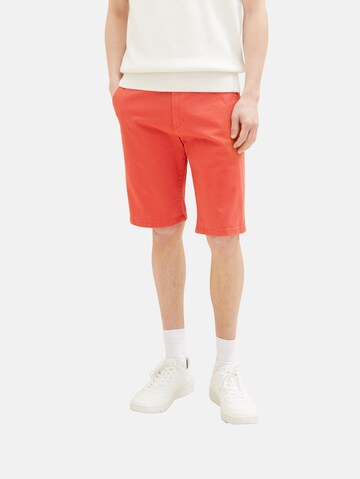 TOM TAILOR DENIM Slimfit Chino in Rood: voorkant