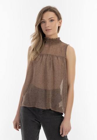 DreiMaster Vintage Blouse in Brown: front